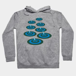 RAINDROPS IN PUDDLES Graphic Outdoor Water Weather Geometric - UnBlink Studio by Jackie Tahara Hoodie